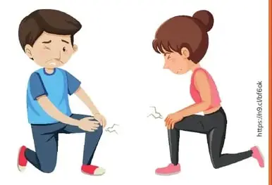 Ilustración estilo kawaii: una gata tejiendo, un suéter colorido, una canasta con ovillos de lana.