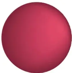 Esfera roja sólida que representa el modelo de átomo de Dalton, conocido como modelo de la 'bola de billar'.