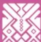 Ícono decorativo de patrón geométrico tipo textil andino en cuadro rosado, precediendo el recuadro sobre la adolescencia.