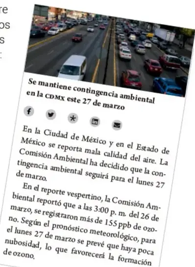 Franja vertical con símbolos prehispánicos y científicos.