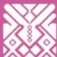 Ícono decorativo con un motivo geométrico de la colección sobre un recuadro de color magenta.