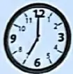 Diagrama circular con seis pasos para leer un reloj analógico.