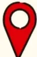 Ícono de pin o marcador de ubicación rojo.