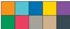 Obra de arte estilo Mondrian: rectángulos amarillos, naranjos, azules y rojos atravesados por rectas negras inclinadas y un triángulo azul oscuro.