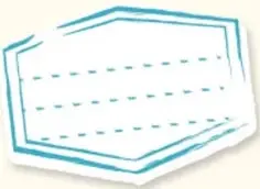 Ilustración de una hoja de papel con líneas punteadas, como espacio para escribir.