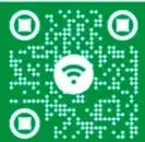 Código QR verde que enlaca a la página con instrucciones de cómo jugar y elaborar el memorama de las potencias.
