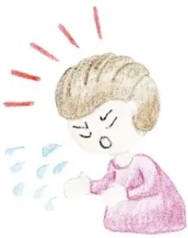 Ilustración de una niña lavándose las manos con agua y jabón en un recipiente.