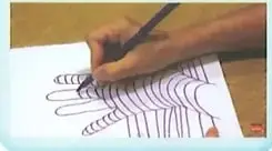 Sucesión de puntos que cambia de dirección y representa una línea curva.