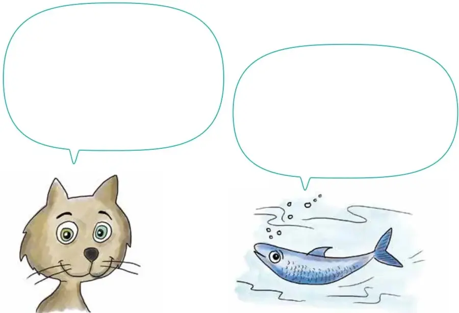 Ilustración de una gata blanca con lazo rojo y zuecos amarillos.