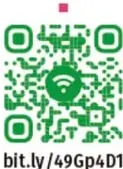 Recuadro con instrucción para observar el video 'De las máquinas a la libertad' y código QR con enlace bit.ly/49Gp4D1