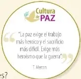 Distintivo de taller de evaluación formativa y un recuadro de Cultura de Paz.