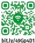 Código QR verde para acceder al video "Problemas e intereses comunitarios y los lenguajes" (bit.ly/49Gp4D1).