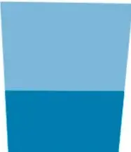 Vaso transparente con agua, parcialmente lleno, sobre fondo blanco.