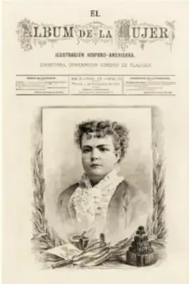 Portada de la revista 'El Álbum de la Mujer' con un retrato de Matilde Montoya.