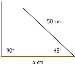 Cuadrilátero con lados de 3 cm, 3 cm, 3 cm y 6 cm, con ángulo de 60°.