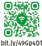 Recuadro con indicación de observar el video «¡Resolvamos problemas mientras creamos arte!», acompañado de un código QR verde y el enlace bit.ly/496p4D1.