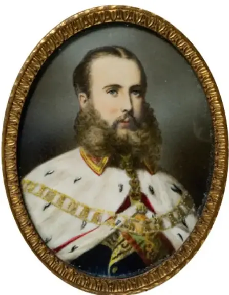 Retrato de Maximiliano de Habsburgo con uniforme de gala y condecoraciones.
