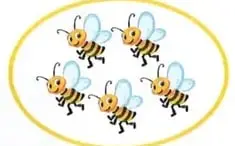 Representaciones del número 6: cifra, conjunto de seis ranas, dedos de ambas manos, seis puntos y la palabra seis.
