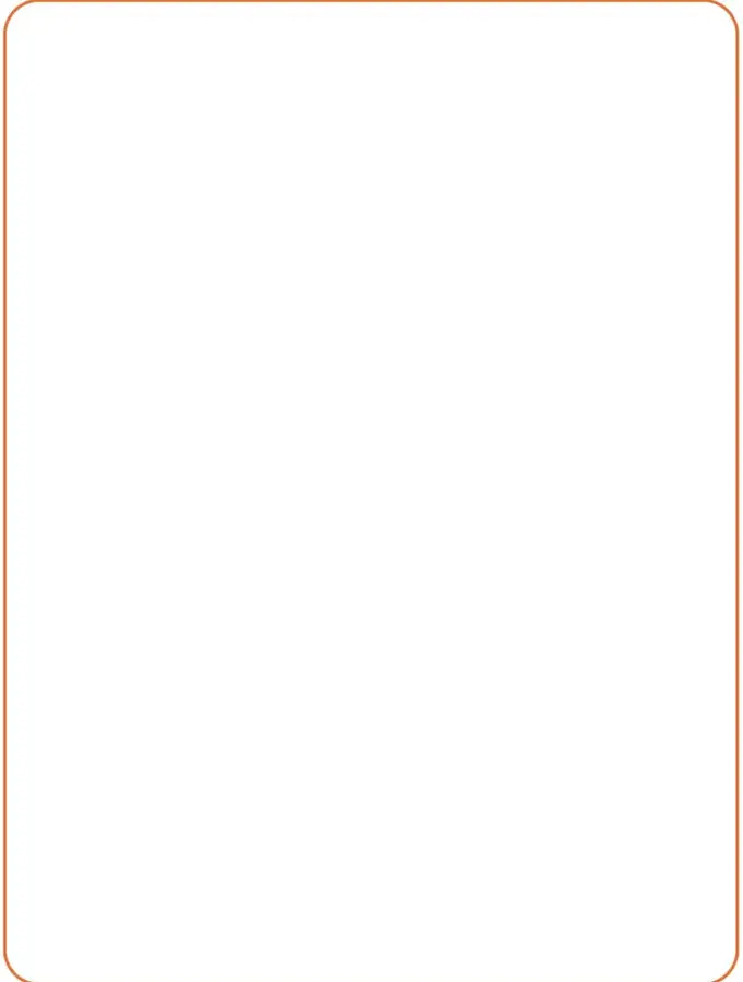 Recuadro grande vacío con borde redondeado en color naranja, destinado al dibujo del estudiante.