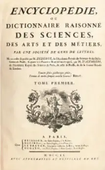 Portada de la Enciclopedia de Diderot y D'Alembert.
