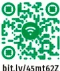 Código QR verde con el enlace bit.ly/45mt62Z al recurso informático 'La institucionalización del poder, el proceso de crecimiento sin desarrollo y la resolución de conflictos sociales'.
