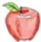 Ilustración de una manzana roja.