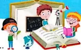 Niños sobre libros con lápices