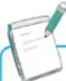 Ícono de un cuaderno con lápiz, que indica la sección 'Escribe'.