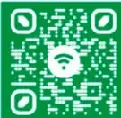 Ícono de escaneo QR (código bidimensional) en color verde, asociado al enlace bit.ly/4435LT6 sobre representación visual de los átomos.