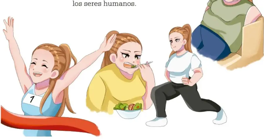 Persona cruzando la meta de una carrera con los brazos en alto, símbolo de vida activa.