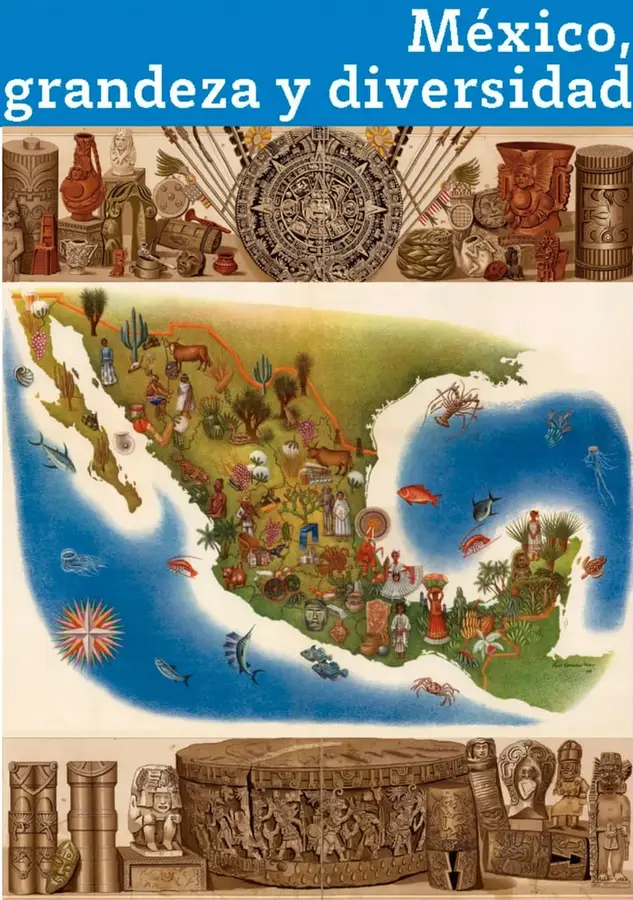 Figura 1 de Nuestros saberes: México, grandeza y diversidad.   Libro de Educación Primaria Grado 4°  Ciclo Escolar 2025 - 2026