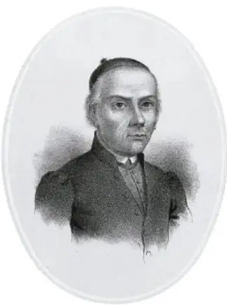 Retrato en blanco y negro de un hombre con traje y corbata, identificado como científico de la época.