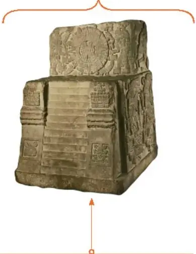 Escultura del Teocalli o Templo de la Guerra Sagrada, realizada en 1507.
