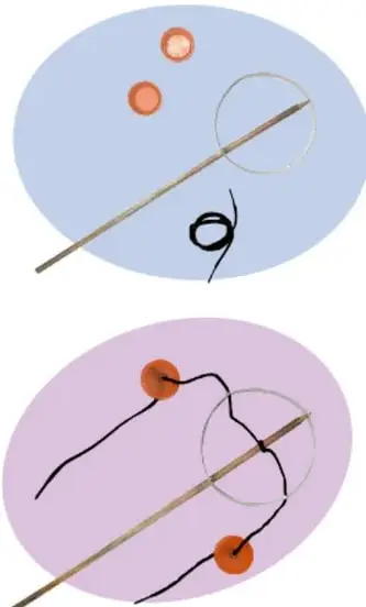 Ilustración de la lata forrada con cinta y botones.