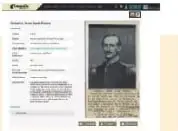 Captura de una ficha digital sobre la vida de Juan José Flores, relacionada con la competencia digital.
