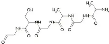Estructuras químicas: dióxido de carbono ($O=C=O$), fibroína (proteína de la tela de araña y la seda) y gas nitrógeno ($N\equiv N$).