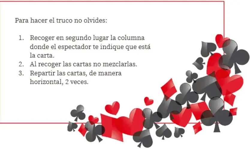 Ilustración de cartas rojas y negras dispersas.