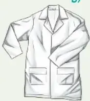 Bata de laboratorio blanca