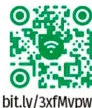 Código QR verde con enlace bit.ly/3xfMvpw para consultar contenidos sobre contaminantes atmosféricos.
