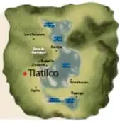 Mapa de México con la ubicación de Tlatilco, en el municipio de Naucalpan, Estado de México.