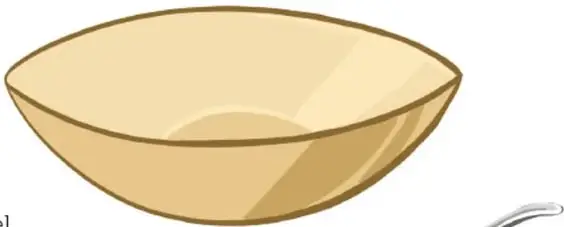 Tres tazas medidoras con cereal, miel y semillas, con marcas rojas que indican una taza.