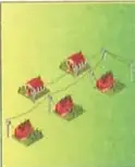 Torres y líneas de alta tensión que representan la transmisión de electricidad.