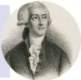 Retrato de Antoine-Laurent de Lavoisier con peluca blanca