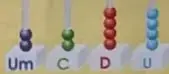 Representación con material concreto de las posiciones Um, C, D y U.