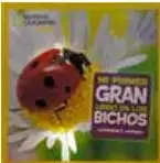 Portada del libro 'Mi primer gran libro de los bichos' con la ilustración de una mariquita sobre una flor.