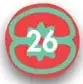 Numerador con el número 26.