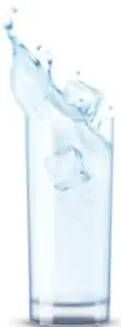 Vaso con agua salpicando, que ilustra la petición de Zazil sobre mantener el agua fresca.