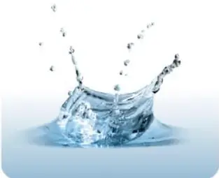 Salpicadura de agua que representa el estado líquido.