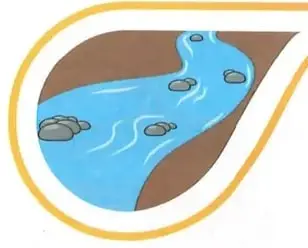 Imagen de agua que fluye entre piedras y representa el estado líquido.