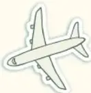 Dibujo de un avión de papel o avión de línea, símbolo de viaje y trayectoria personal.